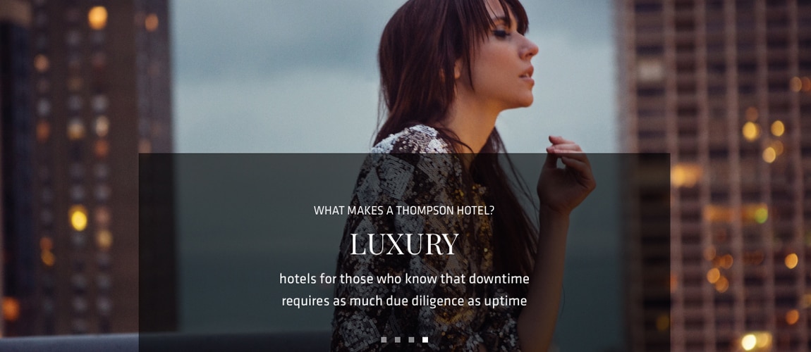 Thompson Hotels Website